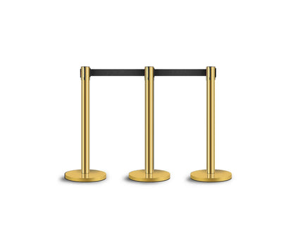 Absperrständer mit Zugband in Schwarz und Gold