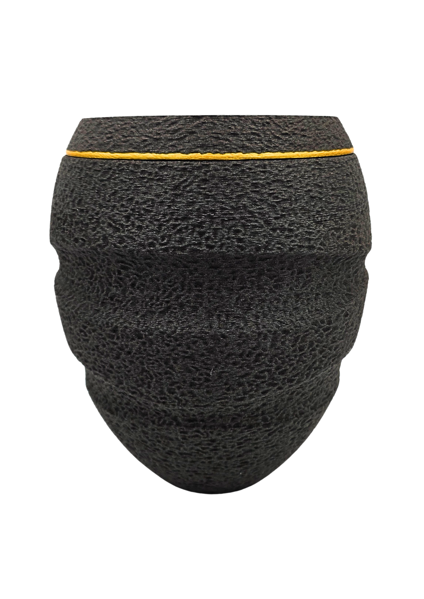 Bio Holz Urne - Schwarz/Gold