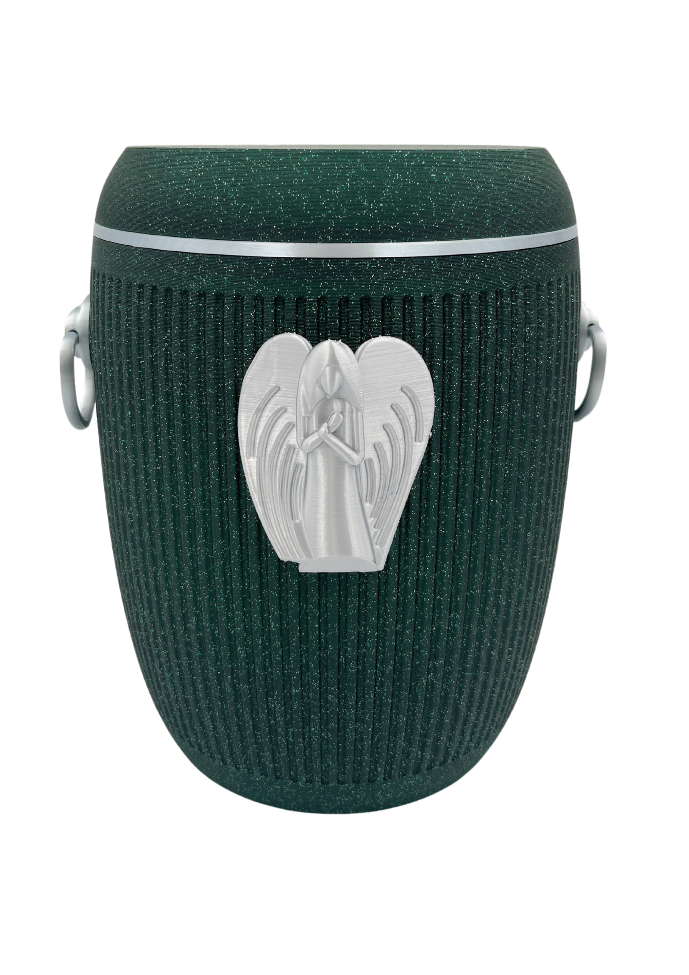 Bio Urne "Engelsruhe" - Emerald/Silber