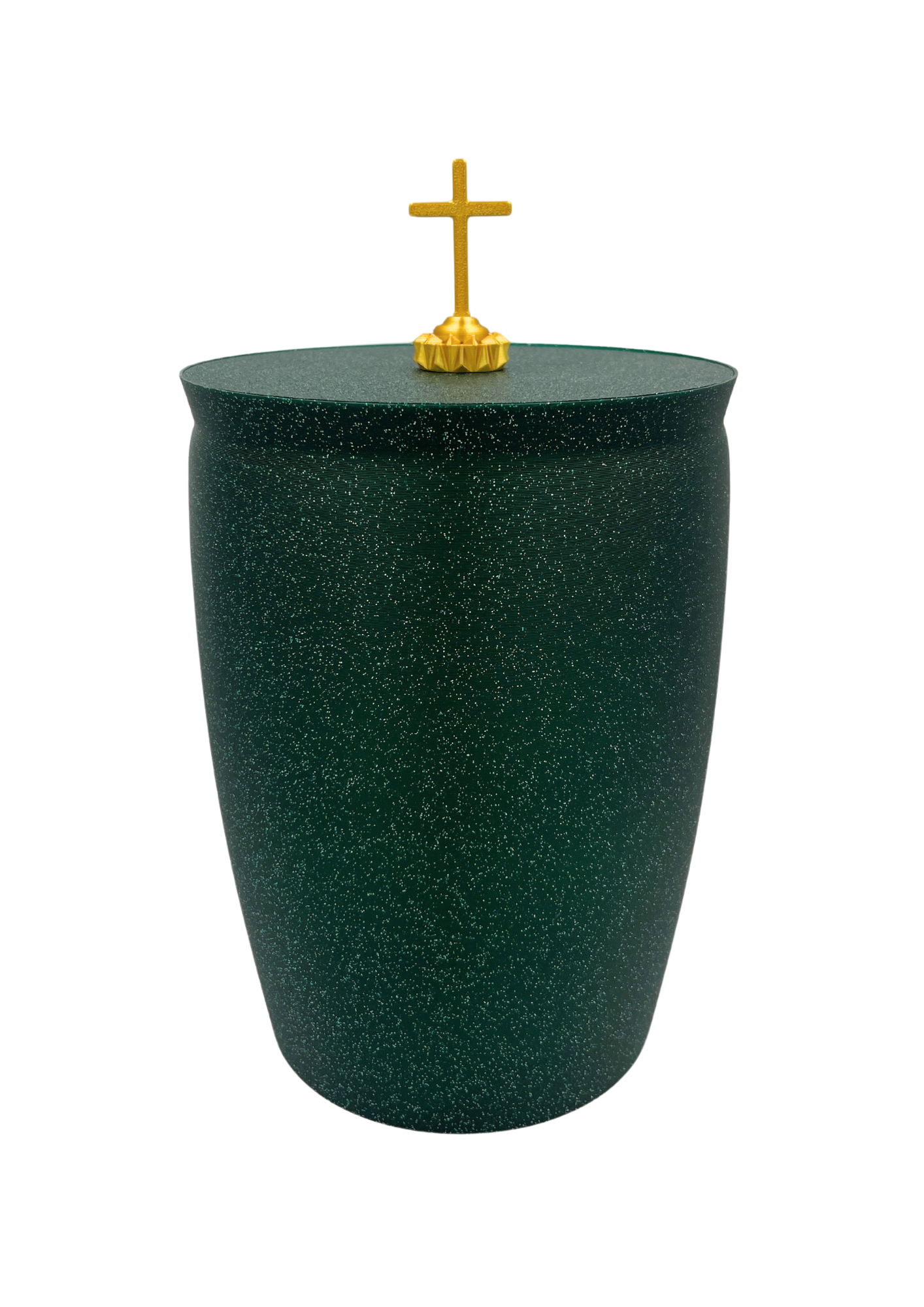 Bio-Urne Emerald mit abnehmbarem Kreuz